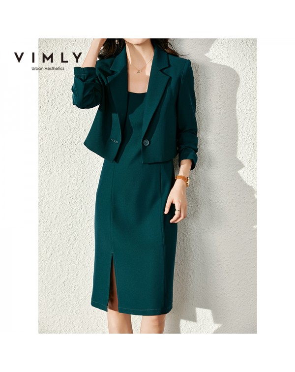 Vimly 2022 Spring Suit Jacket Women's Clothing Set...